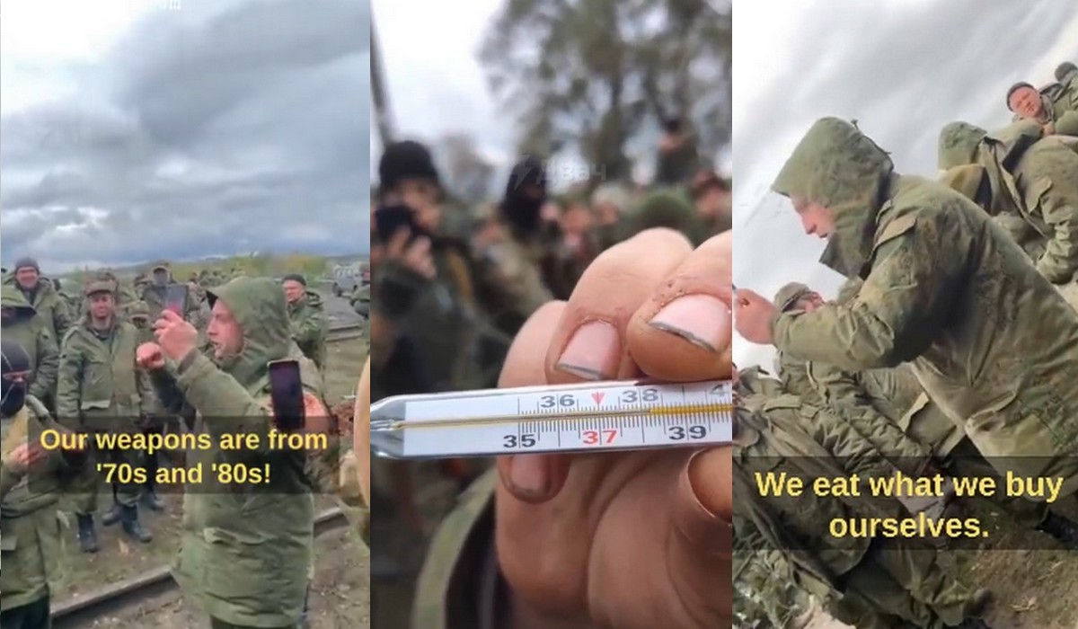 Rosyjscy poborowi skarżą się, że nie mają co jeść i są bez broni, podejrzewa się wewnętrzną inscenizację