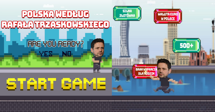 Sztab Dudy wypuścił "grę" z Trzaskowskim: Polska według Rafała Trzaskowskiego 