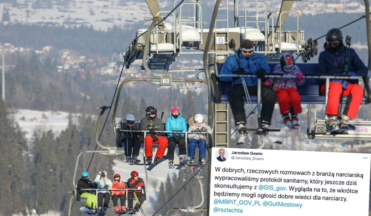 Gowin zapowiada "dobre wieści dla narciarzy", stoki mogą być jednak otwarte 