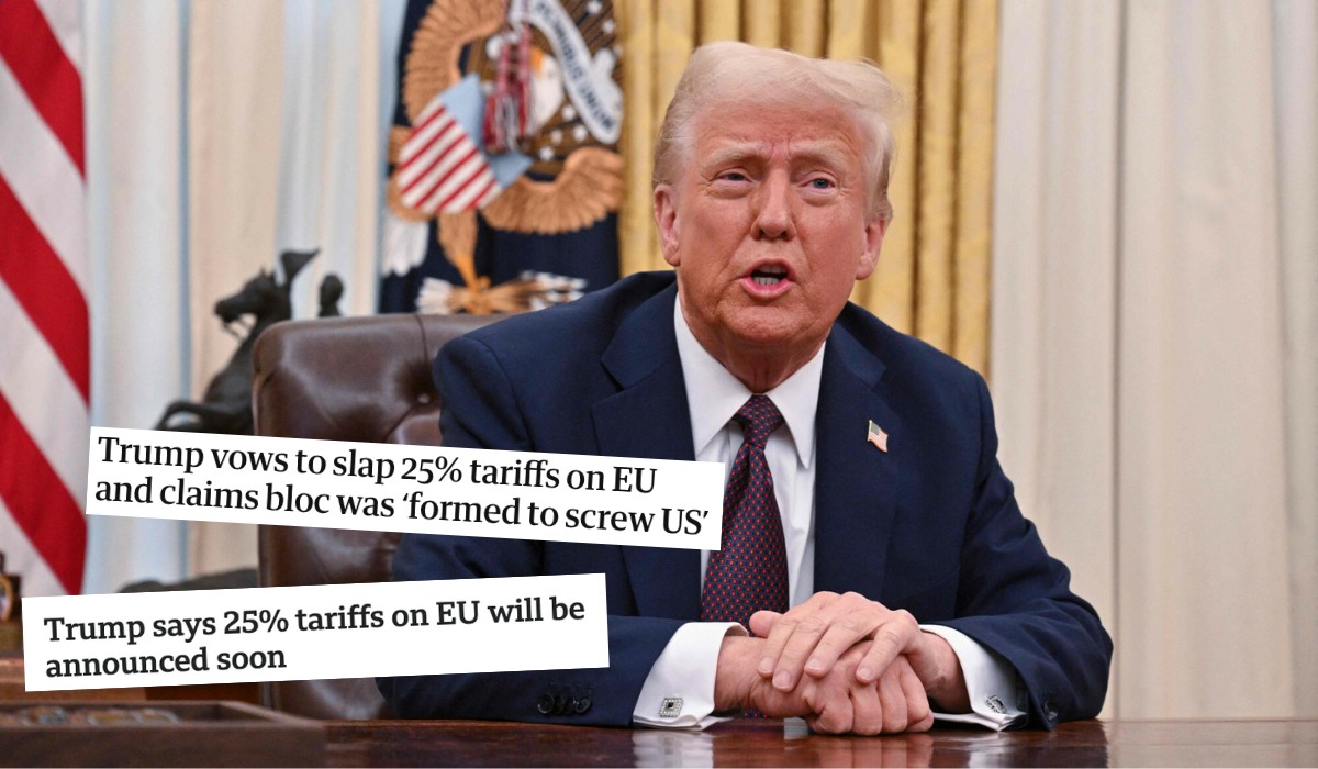 Trump znów grozi cłami Europie, mówi, że UE powstała, żeby "wyrolować" Stany Zjednoczone