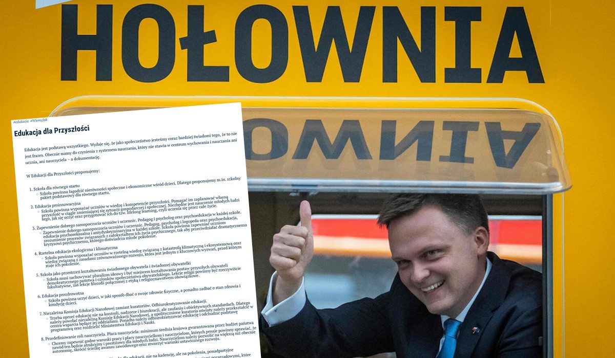 Hołownia prezentuje program dla szkoły: wyższe zarobki dla nauczycieli i odpolitycznienie szkoły w pakcie na wzór Finlandii