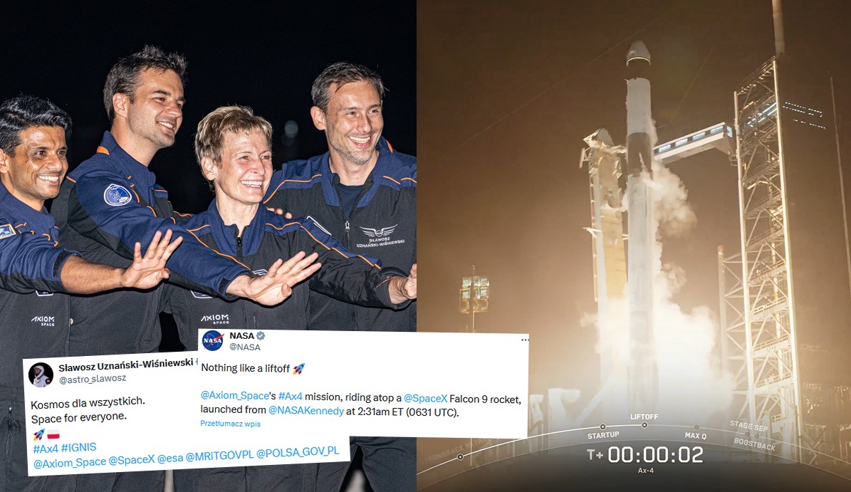 Polski astronauta doczekał się i wreszcie mógł pozdrowić z kapsuły lecącej na Międzynarodową Stację Kosmiczną