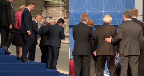 Jean-Claude Juncker zataczał się podczas szczytu NATO. Znowu pijany?