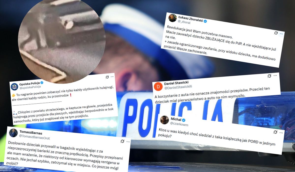 Opolska policja wrzuciła nagranie z potrącenia dziecka i wskazuje, że miało kaptur