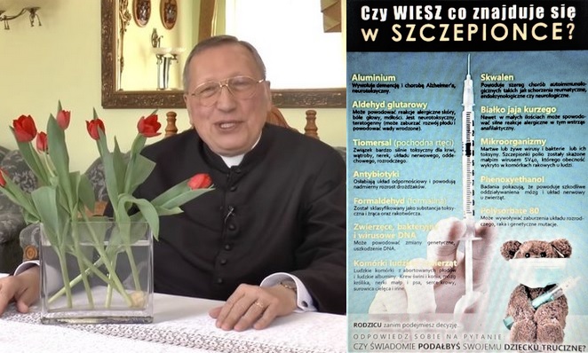 Ksiądz Kneblewski straszy aluminium w szczepionkach