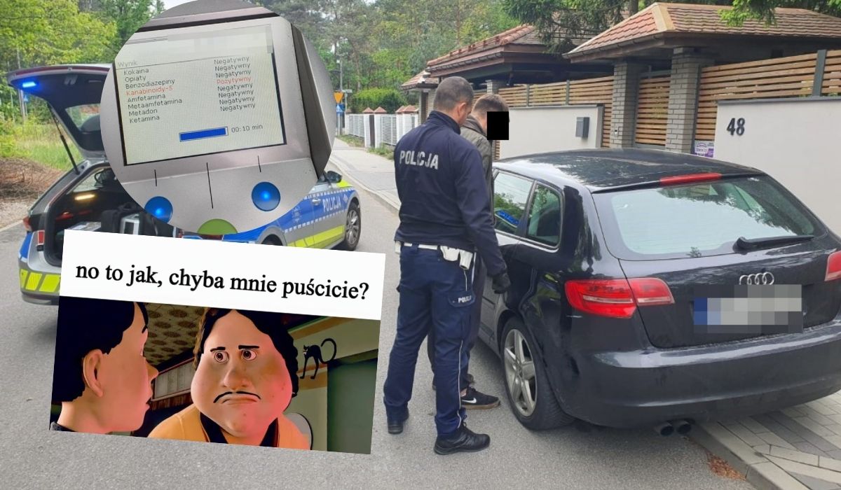 Otwock: kierowca audi uciekał przed policją myśląc, że jest pijany, a był zjarany