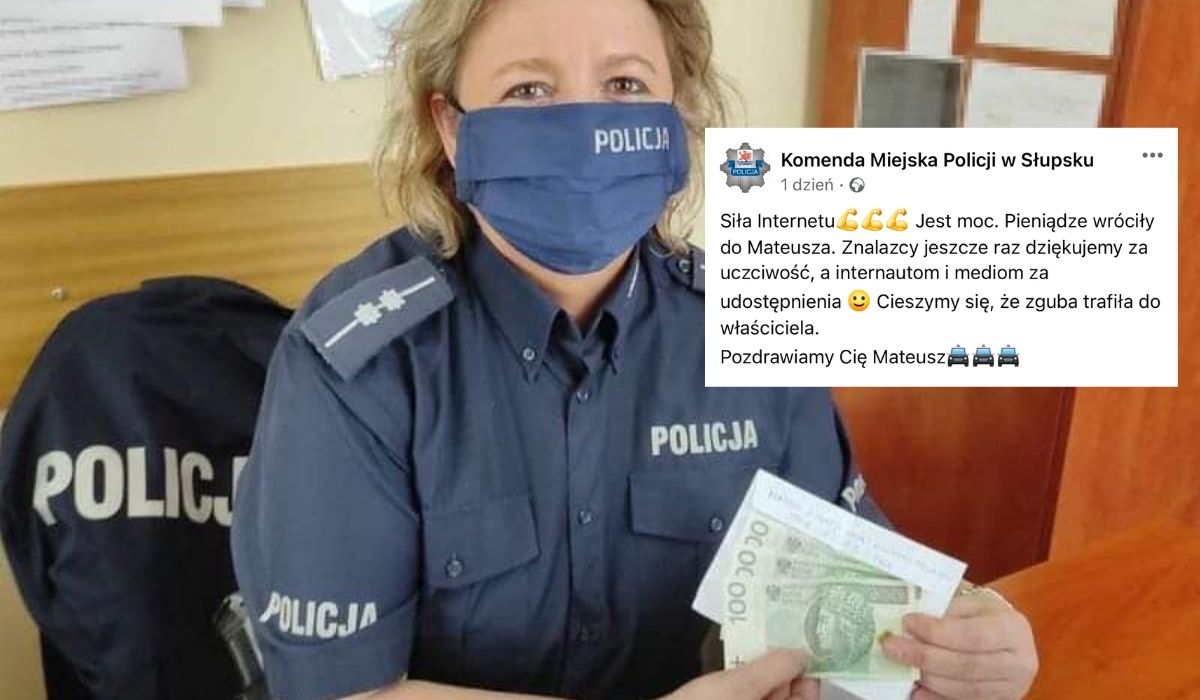 Słupsk: zagubiona koperta z pieniędzmi trafiła do Mateusza