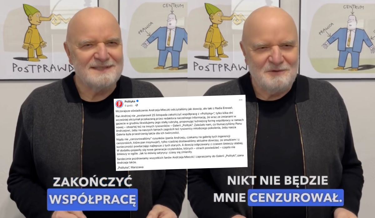 Rysownik Andrzej Mleczko pokłócił się z tygodnikiem "Polityka" i zarzuca gazecie cenzurę