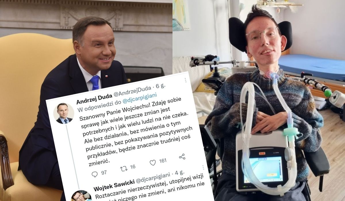 Andrzej Duda tłumaczy się Wojtkowi z "Life on Wheelz" ze swojej utopijnej wizji Polski dostosowanej dla niepełnosprawnych