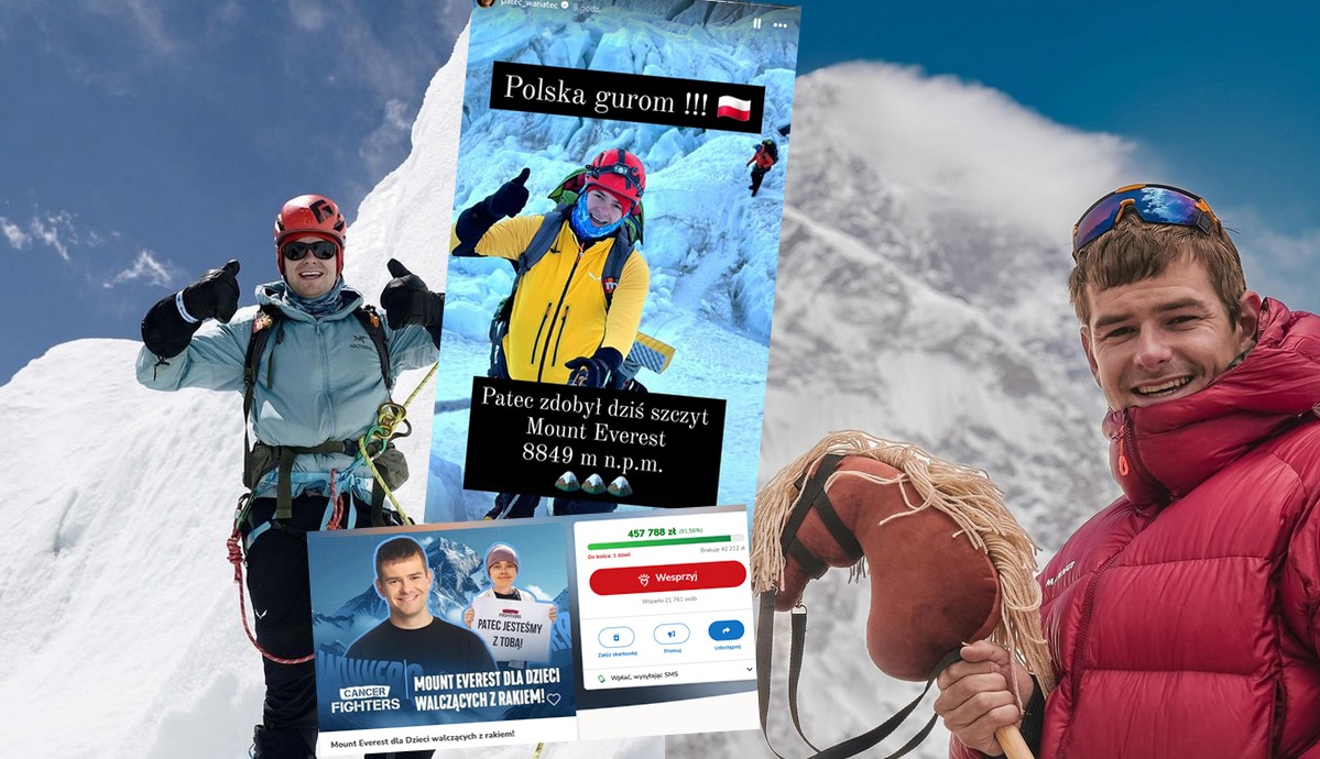 Patec wlazł na Mount Everest i jednocześnie udała się zbiórka charytatywna dla chorych dzieci