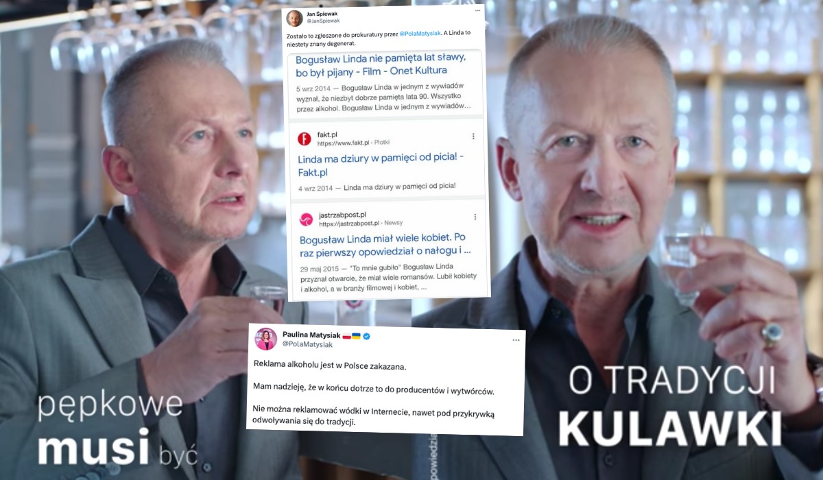 Reklamy alkoholu z Lindą też zostały zgłoszone do prokuratury jako nielegalne