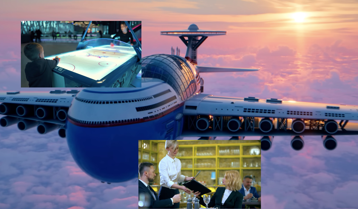 Powstał projekt latającego hotelu dla 5000 pasażerów, zasilanie miałyby zapewnić silniki jądrowe
