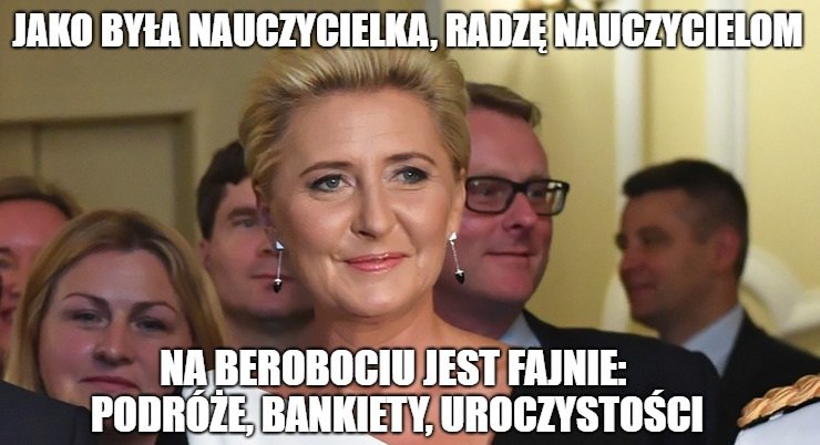 Rzeczniczka ZNP do Dudy: pierwsza dama doskonale wie, ile zarabiają nauczyciele