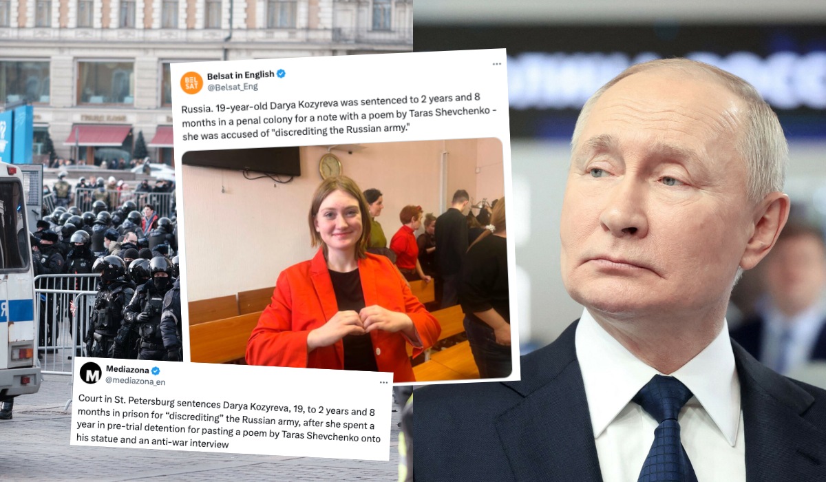 Rosja: protestująca przeciwko wojnie nastolatka dostała prawie 3 lata kolonii karnej za obrażanie armii