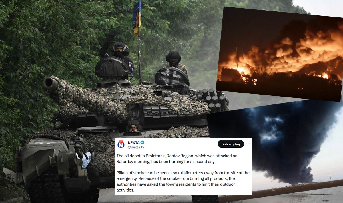 Ukraińcy zrobili kolejnego psikusa i wywołali wielki pożar kombinatu naftowego