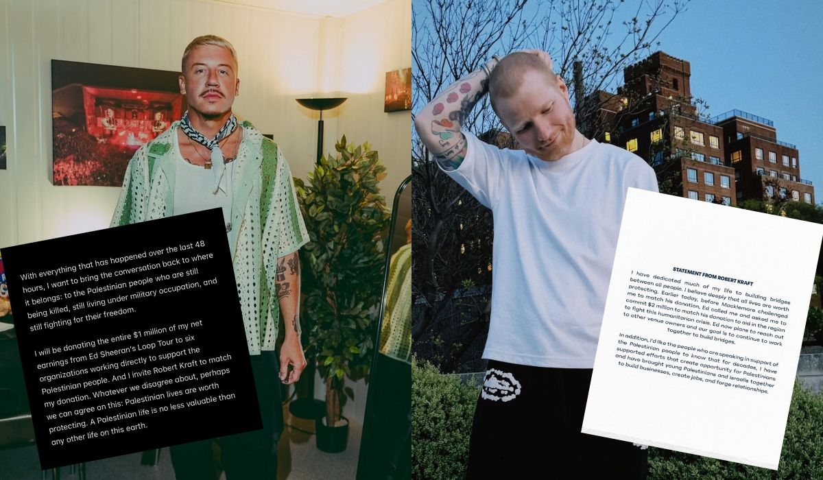 Macklemore oddał całość dochodu z trasy na Palestynę, Ed Sheeran dał teraz miliony na "kryzys humanitarny w regionie"