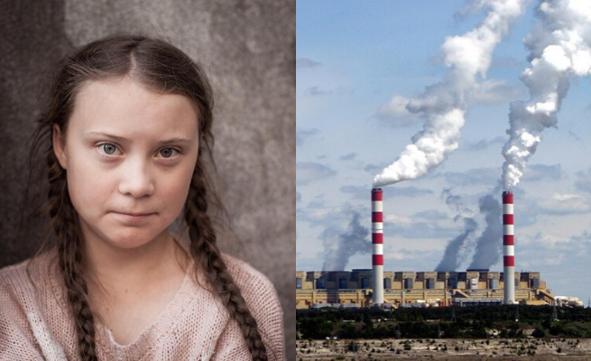 Greta Thunberg widziana w Polsce, kręciła film przy elektrowni Bełchatów