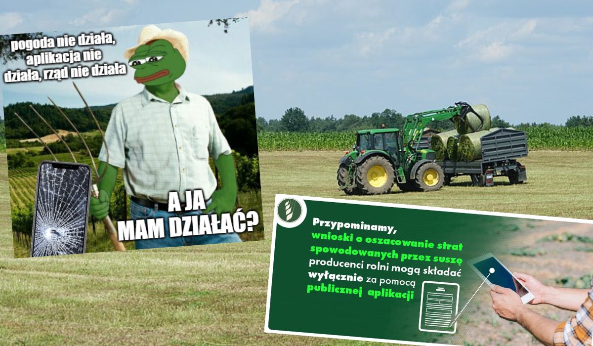 Rolnicy nie mogą zgłosić się po odszkodwanie za suszę, bo rządowa appka wzięła i się popsuła, termin mija 15 listopada