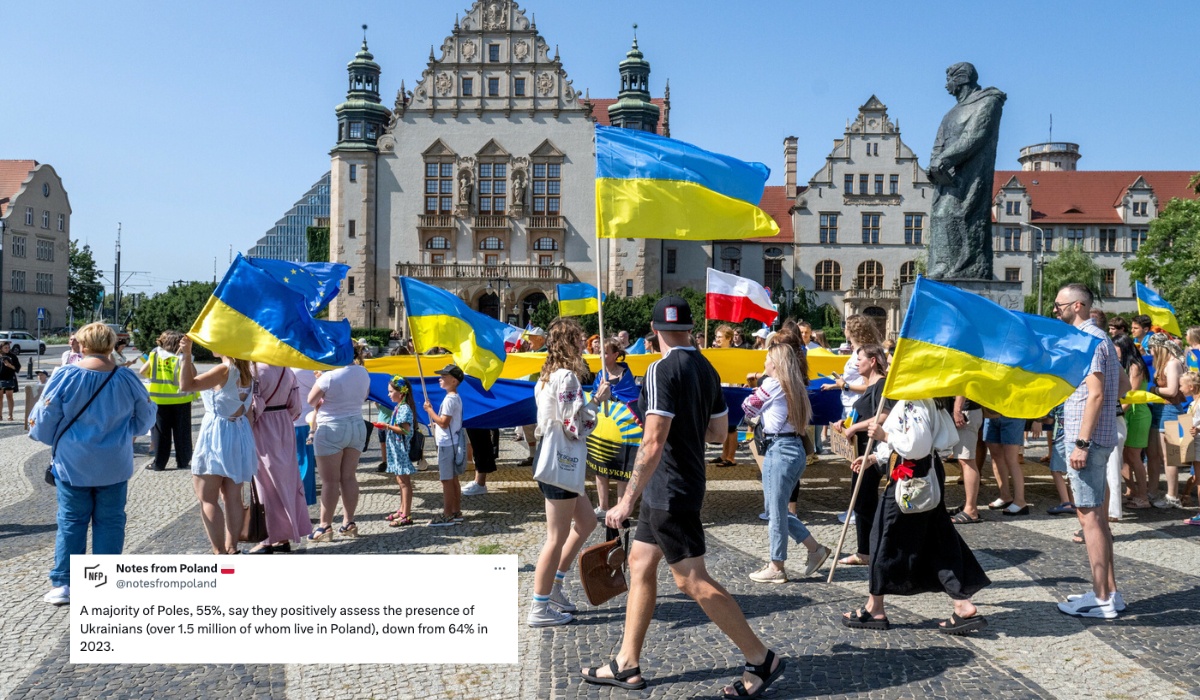 Sondaż: pozytywne nastawienie Polaków do Ukraińców topnieje z każdym rokiem od początku wojny