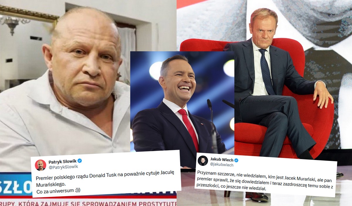 TVP i Tusk wyśmiani za powoływanie się na patocelebrytę Jacka Murańskiego