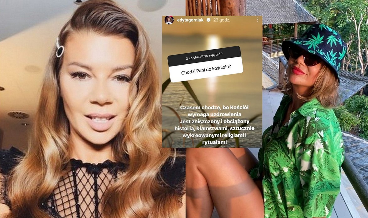 Edyta Górniak wyznaje, że chodzi do kościoła tylko dlatego, że wymaga uzdrowienia, w sensie Kościół, nie ona