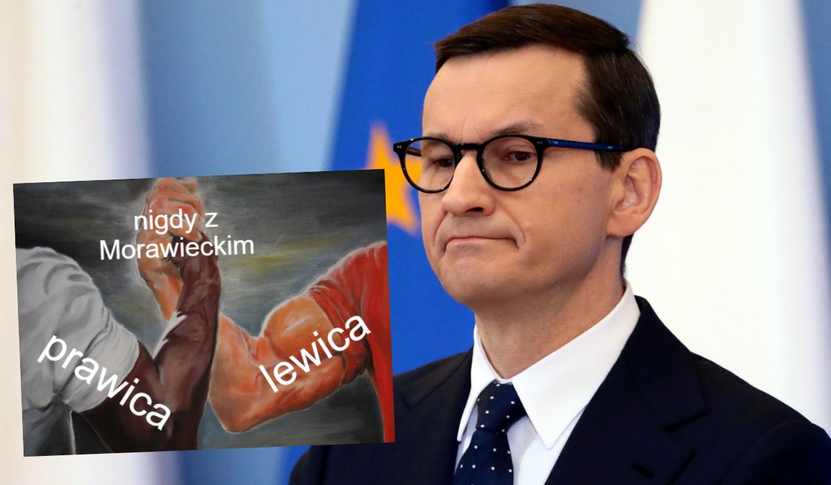 Biedroń i Mentzen pokazują zaproszenia premiera na spotkanie, które zgodnie olewają