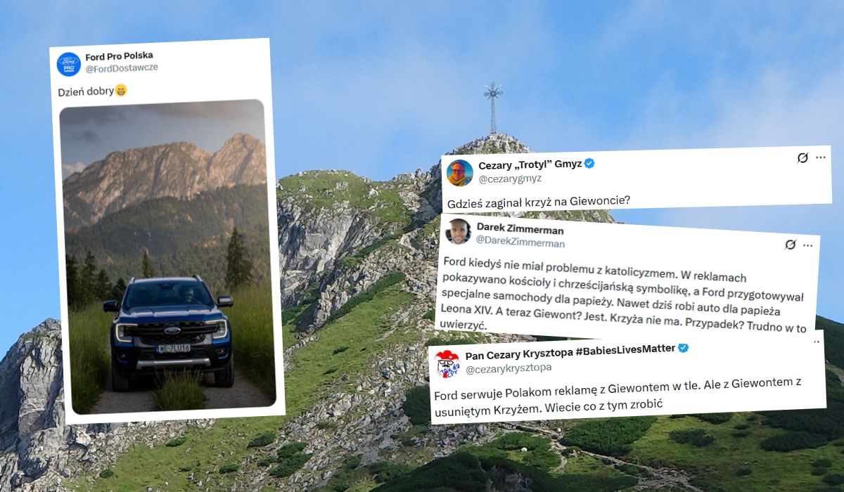 Ford został skrytykowany za reklamę, na której krzyż na Giewoncie jest za mało widoczny