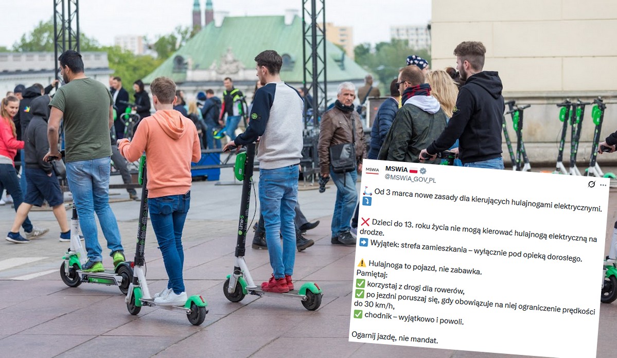 Wchodzą w życie obostrzenia dotyczące elektrycznych hulajnóg dla dzieci, w razie złamania prawa rodzice zapłacą kary