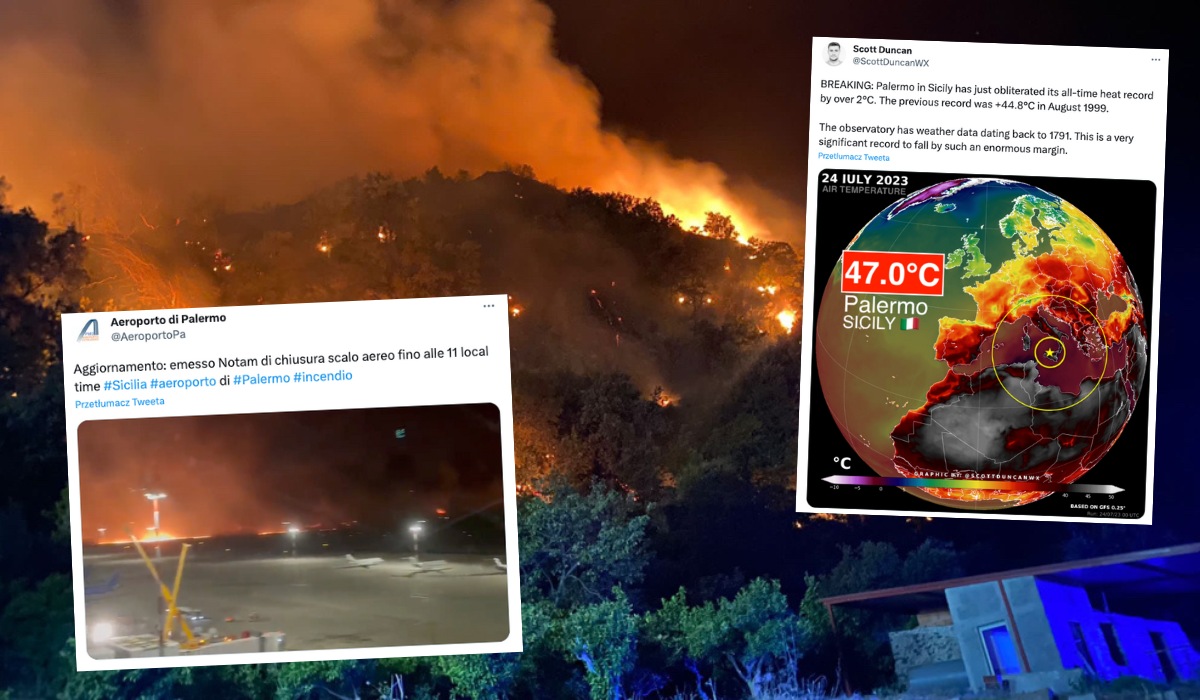 Sycylia: upały i pożary torturują mieszkańców, zamknięto lotnisko