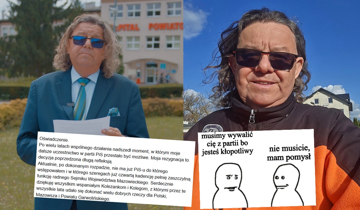 Polityk PiS, zarabiający jako dyrektor szpitala, lekarz w karetce i lekarz w innym szpitalu, odszedł z PiS