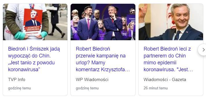 Biedroń zażartował, że leci do Chin, bo teraz tanio, a połowa serwisów dała to na serio