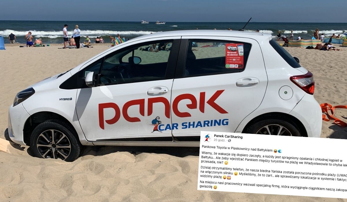 Władysławowo: kogoś poniósł melanż i zostawił wynajętego Panka na plaży, i to z włączonym silnikiem