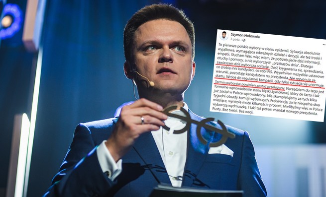 Hołownia zawiesza kampanię i wzywa do przesunięcia wyborów