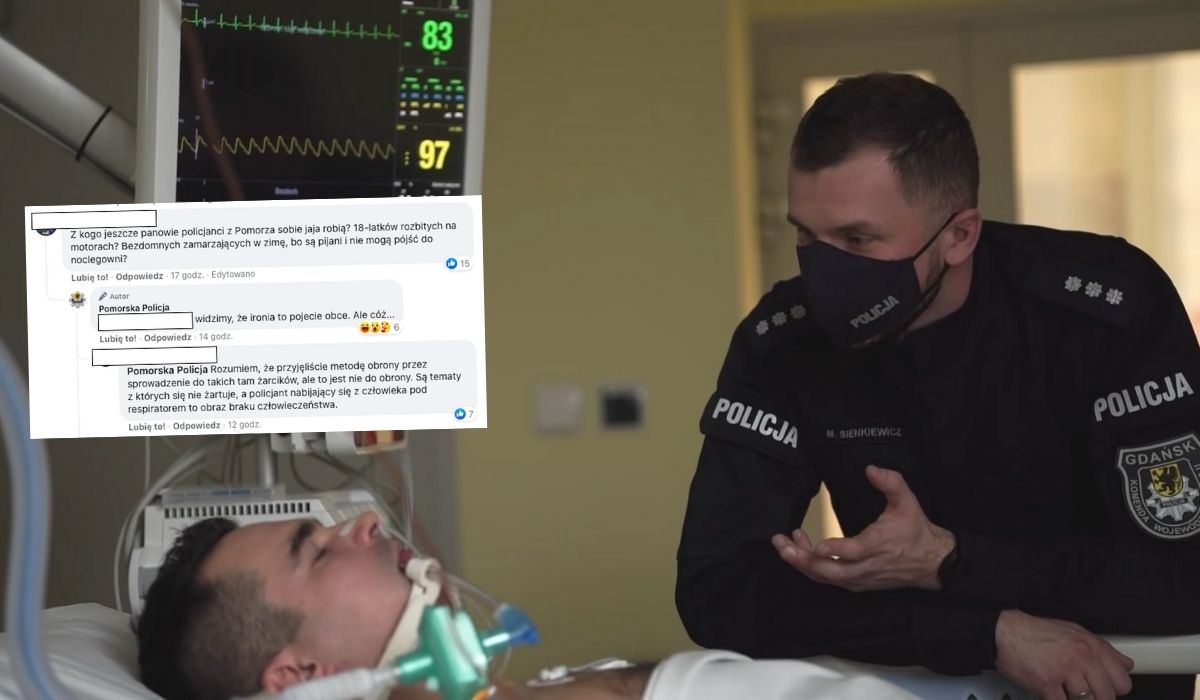 Pomorska Policja pomyślała, że w dobrym tonie będzie żartować z niezaszczepionych umierających na Covid