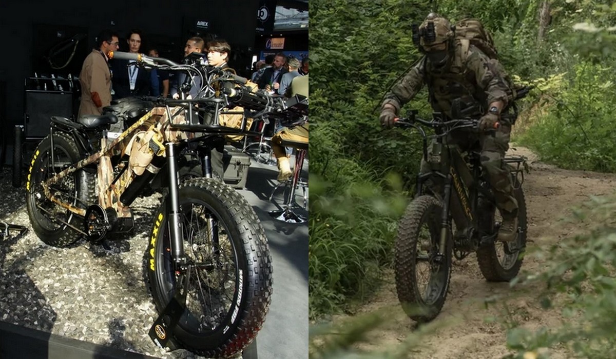 Rower bojowy wzbudził duże zainteresowanie na targach w Kielcach, podobne są wykorzystywane w Ukrainie