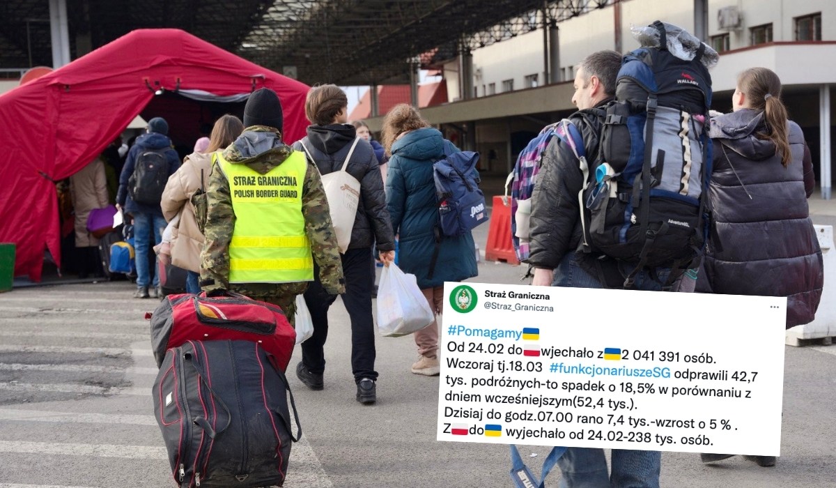 Straż Graniczna: od początku wojny do Polski wjechało 2 mln uchodźców z Ukrainy
