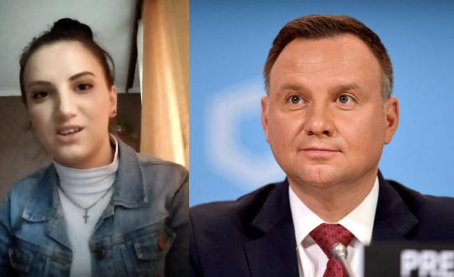 Adoratorka Andrzeja Dudy publikuje film i wzywa go do zabrania głosu: "Od tego ma buzię, żeby sam mówić"