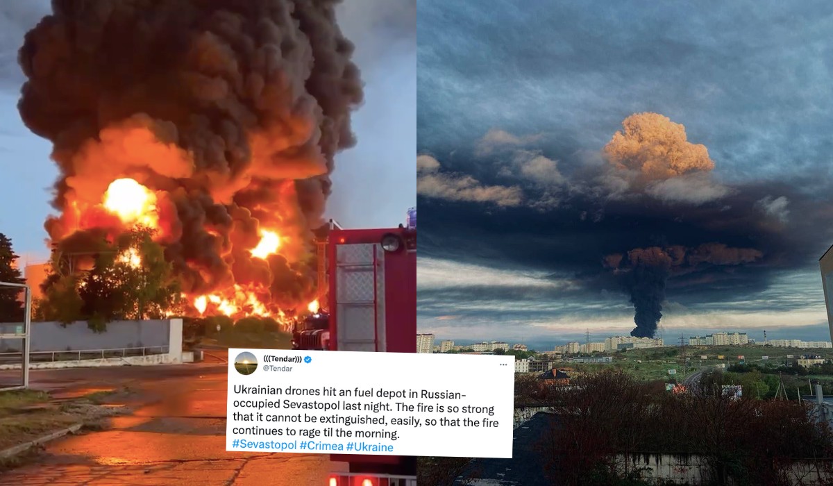 Ukraińcy zniszczyli łącznie 40 000 ton paliwa, które Rosjanie mieli w Sewastopolu