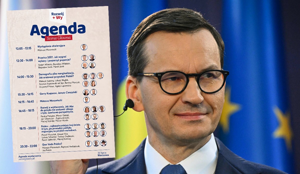 Morawiecki zaprasza na pierwszy event swojego stowarzyszenia, wśród gości Matysiak, Winnicki i Garry Kasparov