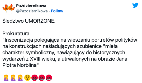 Prokuratura umorzyła śledztwo w sprawie zdjęć europosłów powieszonych na szubienicach
