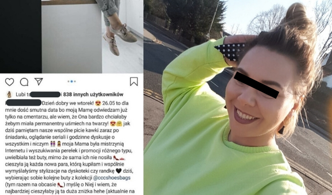 Influencerka wykorzystała wspomnienie o zmarłej mamie do reklamy butów CCC
