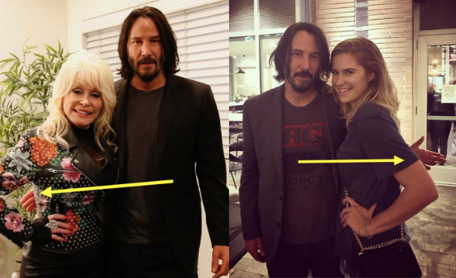 Keanu Reeves nie dotyka kobiet, z którymi pozuje do zdjęć