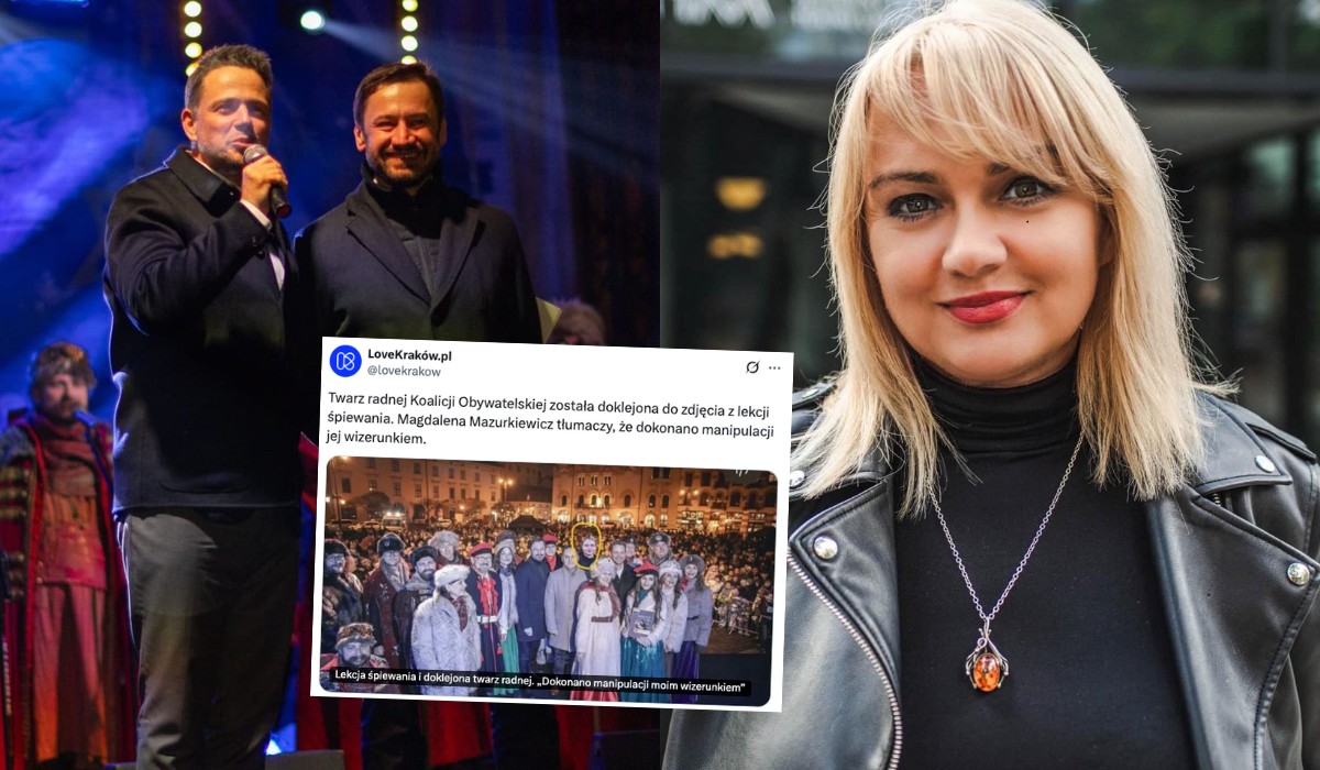 Kraków: radna KO tłumaczy się z doklejenia swojej twarzy do zdjęcia z Trzaskowskim