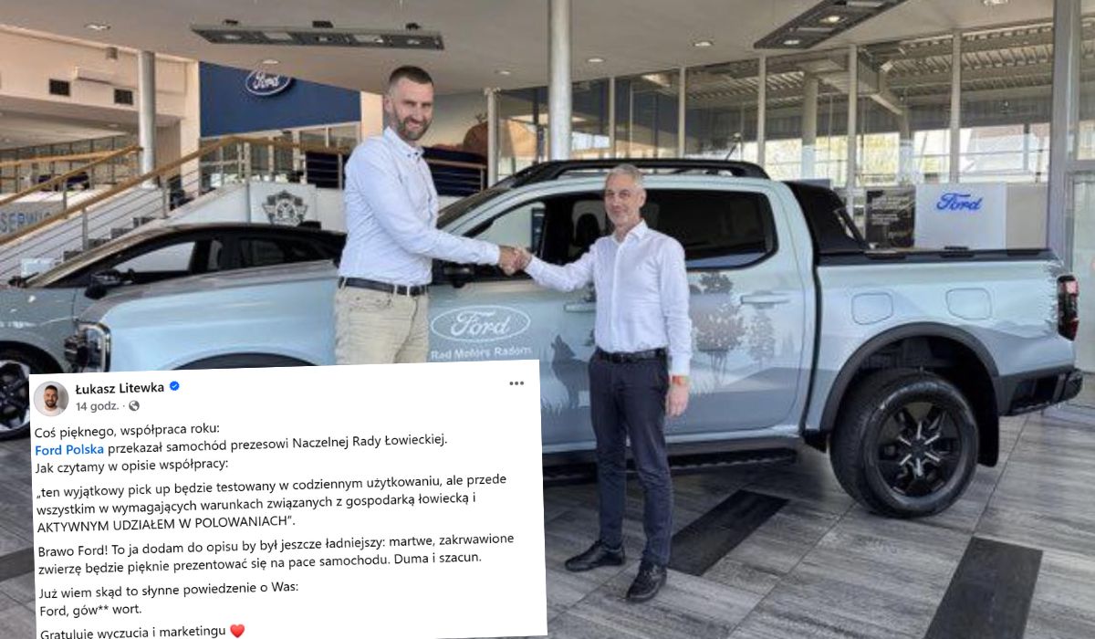 Ford przekazał samochód prezesowi Naczelnej Rady Łowieckiej, żeby lepiej mu się polowało