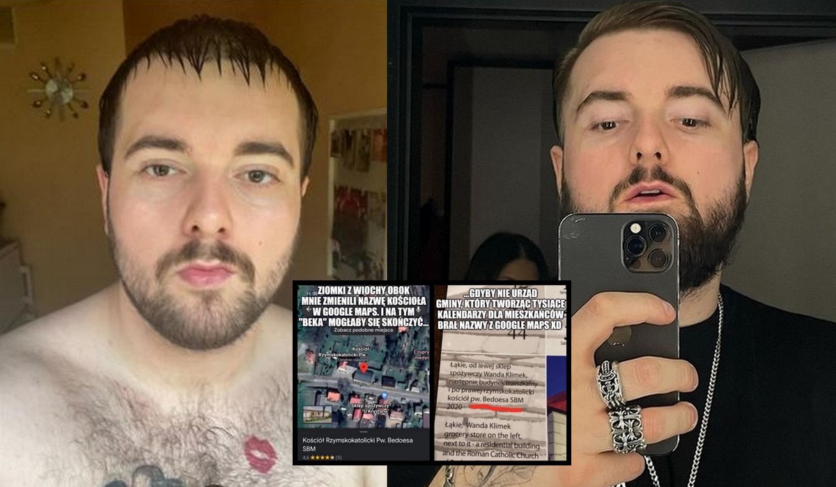 Ktoś zmienił w Google Maps patrona kościoła na Bedoesa, nikt się nie zorientował i gmina wydrukowała niechcący takie kalendarze