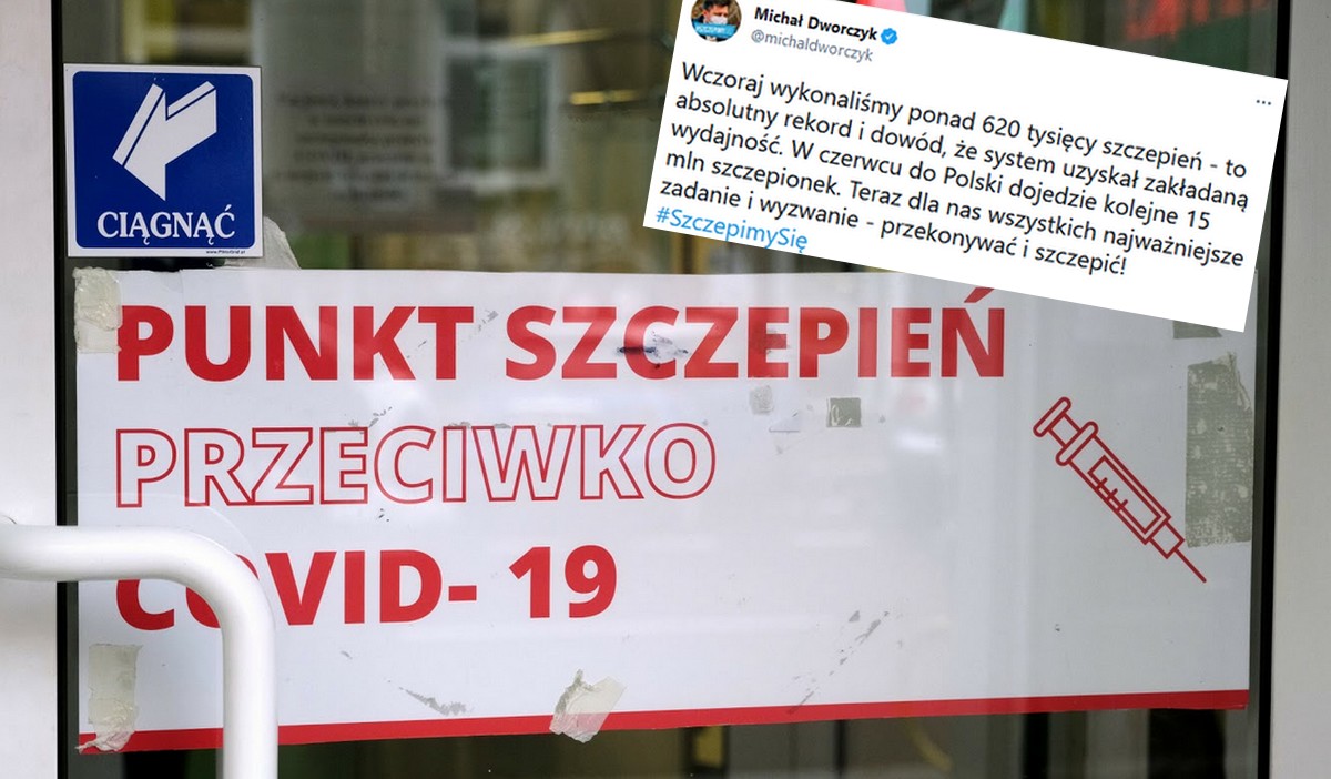 Tym razem mamy dobowy rekord szczepień, a nie zakażeń: 620 000