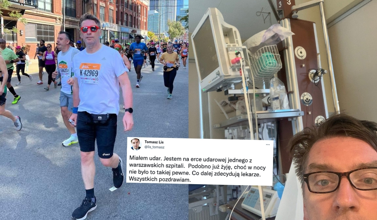 Tomasz Lis nie zwolnił tempa i przebiegł maraton, doznał kolejnego udaru a "przyjaciele" wciąż go dopingują