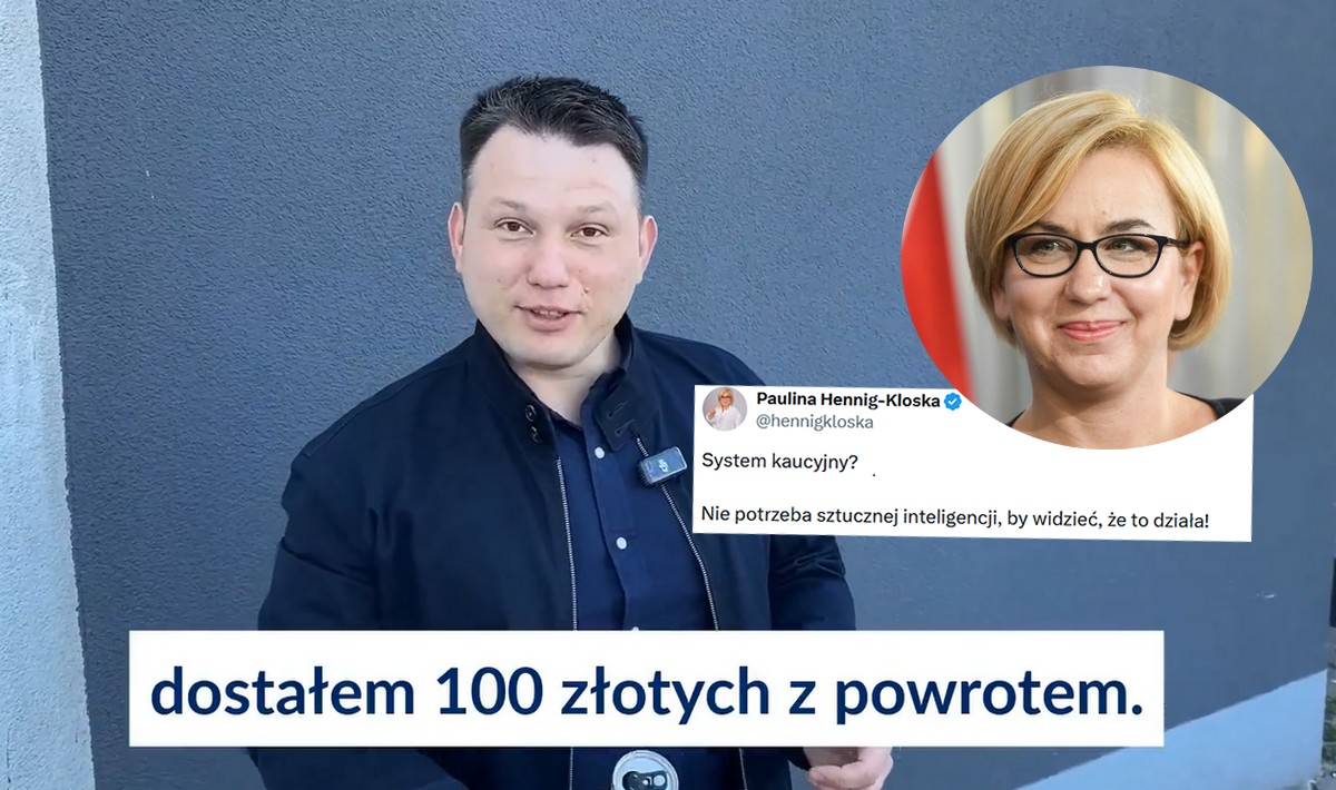 Henning-Kloska próbuje trollować Mentzena i zrobiła z jego filmu reklamę systemu kaucyjnego