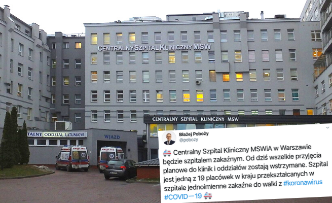 Warszawa: szpital na Wołoskiej od teraz szpitalem zakaźnym