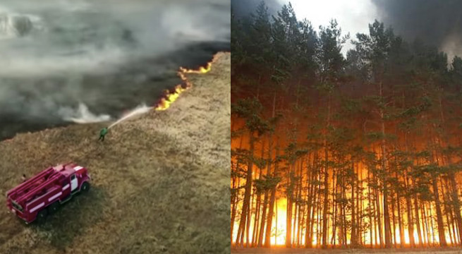 Czarnobyl płonie. Ogień zbliżył się do magazynów z odpadami radioaktywnymi